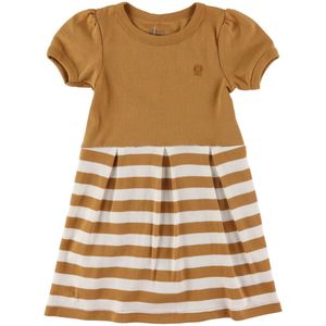 Katvig Jurk - Bruin/Wit Gestreept - Katvig - 1 jaar (80) - Jurk