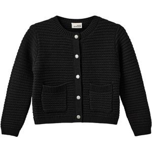 Sofie Schnoor Cardigan - Gebreid - Kuras - Zwart - Sofie Schnoor - 3 jaar (98) - Cardigan