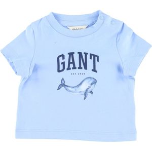 GANT T-Shirt - Whale Print - Schaduw Blue - GANT - 74 - T-Shirts