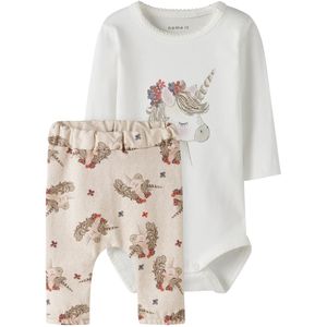 Name It - NbfNicorn - Joggingbroek/Romper l/s - Peyote Melan
