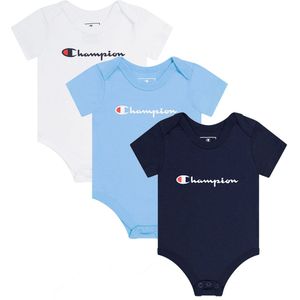Champion Romper k/æ - 3-pack - Wit/Blauw/Navy - Champion - 68/74 - Romper S/S