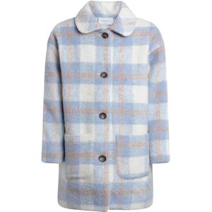 Grunt Jas - Boucle - Blue Check - Grunt - 8 jaar (128) - Zomerjas