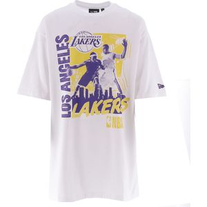New Era T-Shirt - NBA-spelerafbeelding - Lakers - Wit - New Era - M - Medium - T-Shirts