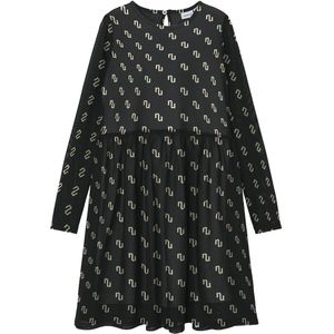 Name It Jurk - NkfNokao - Zwart m. Patroon - Name It - 9 jaar (134) - Jurk
