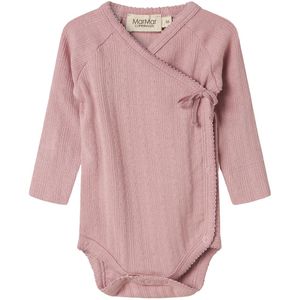 MarMar Wikkelromper l/s - Rib - Belita - Soft Berry - MarMar - 56 - Romper L/S