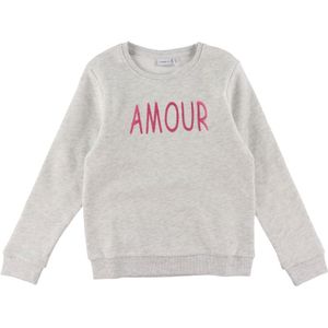 Name It Sweatshirt - NkfTyra - Light Grey Melange - Name It - 13-14 jaar (158-164) - Sweatshirt