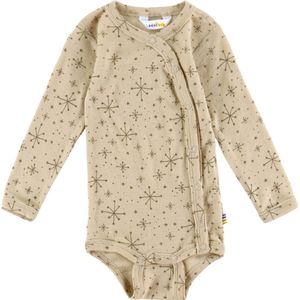 Joha Wikkelromper l/s - Wol - Beige m. Sterren - Joha - 40 - Romper L/S