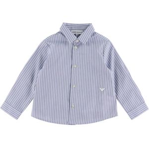 Emporio Armani Overhemd - Blauw/Wit Gestreept - Emporio Armani - 18 mnd - Overhemd