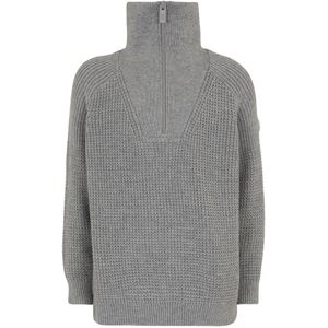 Emporio Armani Blouse m. Rits - Gebreid - Grijs Gevlekt - Emporio Armani - 16 jaar (176) - Shirts