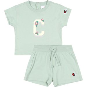 Champion Shorts Set - T-Shirt/Shorts - Dusty Green m. Logo - Champion - 68 - Shorts