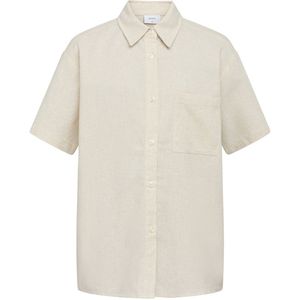 Grunt Overhemd - Vap - Viscose/Linnen - Zand - Grunt - 10 jaar (140) - Hemd S/S