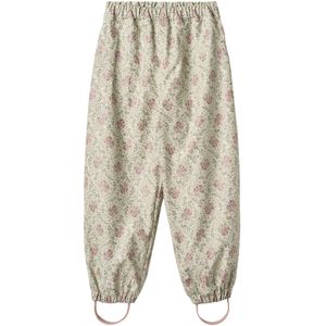 Wheat Regenbroek - PU - Olo - Licht Green Bloemen - Wheat - 5 jaar (110) - Regenbroek