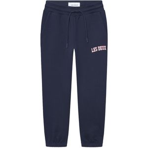 Les Deux Joggingbroek - Aidan - Dark Navy Blue m. Logo - Les Deux - 5-6 jaar (110-116) - Joggingbroek