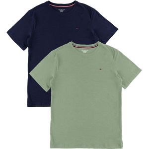 Tommy Hilfiger T-Shirt - 2-pack - Utility Sage/Desert Hemelsblau - Tommy Hilfiger - 4-5 jaar (104-110) - T-Shirts