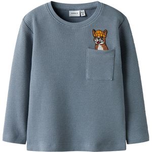 Name It - NMMROFUS LS NREG TOP - Shirt met Lange Mouwen - Flint Stone