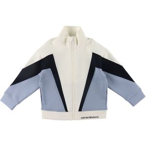 Emporio Armani Cardigan - Offwhite/Blauw - Emporio Armani - 10 jaar (140) - Cardigan