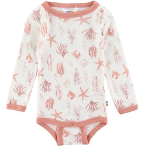 Joha Romper L/æ - Wol - Roze m. Print - Joha - 50 - Romper L/S