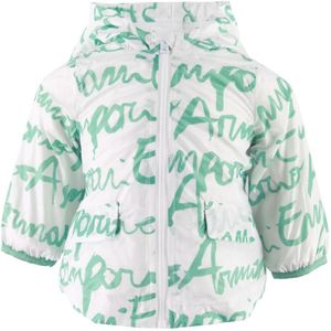 Emporio Armani Jas - Wit/Groen m. Logo - Emporio Armani - 1 jaar (80) - Zomerjas