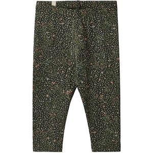 Wheat Leggings - Jules - Black Steenkool Small Bloemen - Wheat - 68 - Leggings