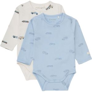 Fixoni Romper l/s - 2-pack - Blue Mist - Fixoni - 50 - Romper L/S