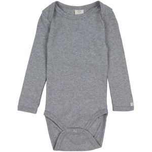 Smallstuff Romper l/s - Lichtgrijs Gevlekt - Smallstuff - 56 - Romper L/S