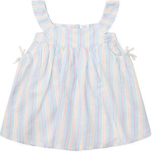 Hust & Claire - Karoline - Jurk - Hemelsblauw / Zalm Roze / Offwhite