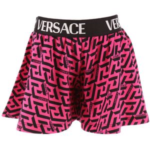 Versace Sweatshorts - Fuchsia m. Zwart - Versace - 12 jaar (152) - Shorts