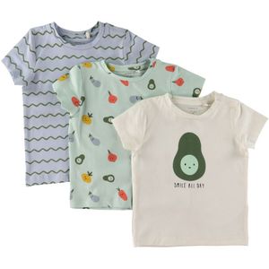Name It T-Shirt - NbmDylan - 3-pack - Gletsjer - Name It - 56 - T-Shirts