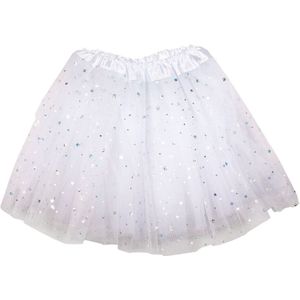Molly & Rose Kostuum - Tule rok - Wit m. Sterren - Molly & Rose - 0-3 jaar - Kostuum