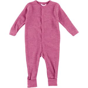 Joha Pyjamapak m. Voeten - Wol - Framboos Rood - Joha - 80 - Pyjamapak