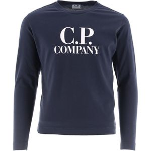 C.P. Company Blouse - Total Eclipse Blue/Wit m. Logo - C.P. Company - 8 jaar (128) - Shirts