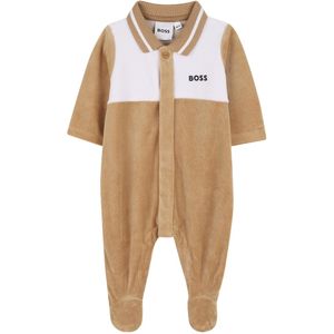 BOSS Cadeaubox - Pyjamapak - Fluweel - Cookie/Wit - BOSS - 6 mnd - Pyjamapak