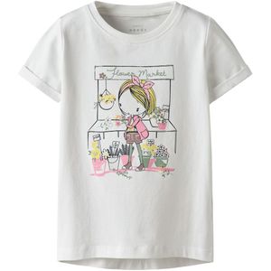 Nümph - NMFVIX - Shirt - Geel - Jersey - Ronde Hals - Tekst Print