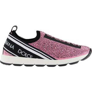 Dolce & Gabbana Sneakers - Roze m. Strass - Dolce & Gabbana - 30 - Schoenen