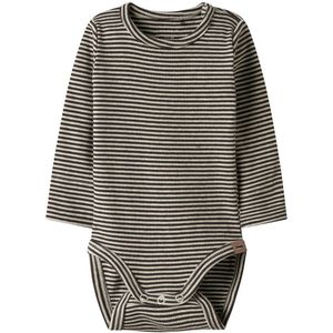 Name It Romper l/s - NbnBerro - Seal Brown - Name It - 56 - Romper L/S