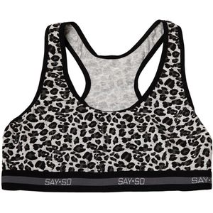 Say-So Top - Grijs Gevlekt m. Leopard - Say-So - 8 jaar (128) - Ondergoed