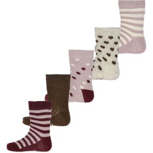 Minymo Sokken - 5-pack - Roze Rook - Minymo - 15/18 - Sokken