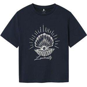 Name It T-Shirt - NkfFlimse - Navy Blazer m. Zeeschelp - Name It - 6 jaar (116) - T-Shirts
