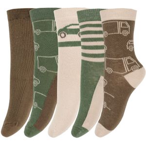 Minymo Sokken - 5-pack - Cocoa Brown - Minymo - 15/18 - Sokken