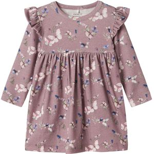 Name It Jurk - NbfBela - Elderberry m. Vlinders - Name It - 50 - Jurk