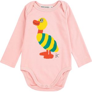 Bobo Choses Romper l/s - Gestreepte eend - Light Pink - Bobo Choses - 12 mnd - Romper L/S