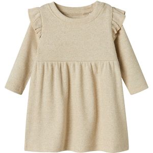 Name It Jurk - NbfSiclo - Verguld Beige m. Glitter - Name It - 50 - Jurk