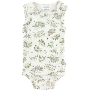 Joha Romper mouwloos - Wol/Zijde - Off White m. Bomen - Joha - 50 - Romper Mouwloos