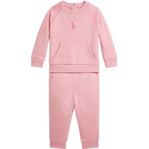 Polo Ralph Lauren Sweatset - Hemingway - Gekieteld Roze - Polo Ralph Lauren - 1 jaar (80) - Sweatset