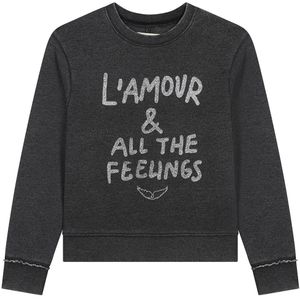 Zadig & Voltaire Sweatshirt - Zwart/zilver m. Tekst - Zadig & Voltaire - 10 jaar (140) - Sweatshirt