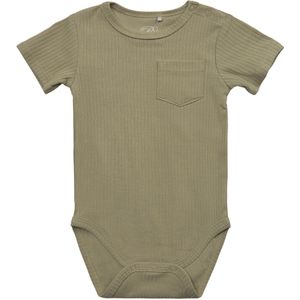 Petit by Sofie Schnoor Romper k/æ - Rib - Dusty Green - Sofie Schnoor - 68 - Romper S/S