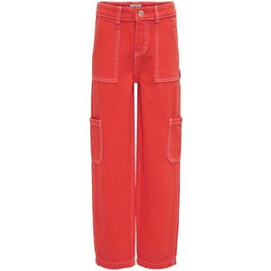 Kids Only Broek - KogWillje - Vlam Scharlaken/White Steken - Kids Only - 14 jaar (164) - Broeken - Katoen