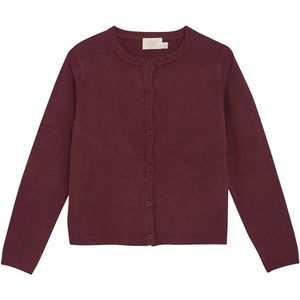 Creamie Cardigan - Viscose/Nylon - Pointelle - Wijngaard Wine - Creamie - 4 jaar (104) - Cardigan