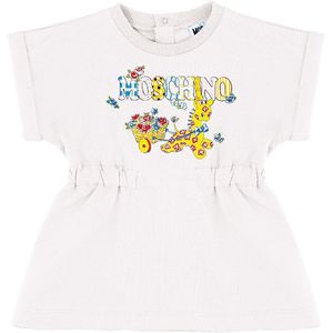 Moschino Jurk - Wit m. Print - Moschino - 12-18 mnd - Jurk