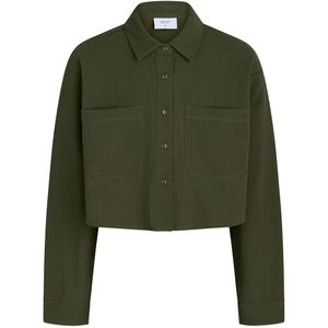 Grunt Overhemd - Bijgesneden - Laros - Legergroen - Grunt - 18 jaar (188) - Overhemd